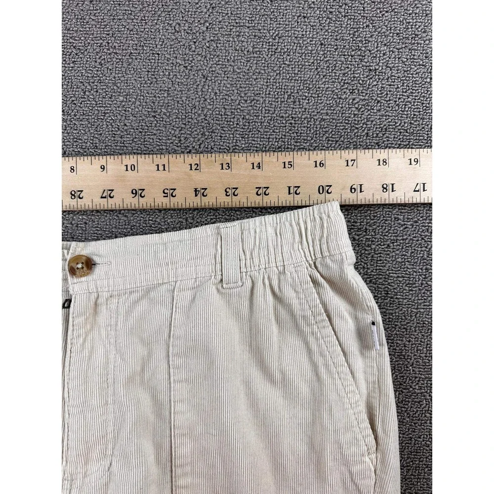 Onia‎ Corduroy Jogger Pants Men L Cream Cotton Elastic Cuffs Drawstring Waist